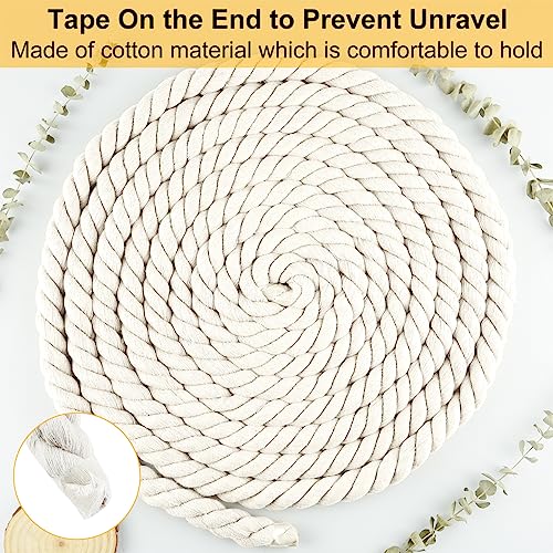 NEBURORA 20FT Tug of War Rope for Adults Outdoor Games Field Day Family Reunion Summer Outside Yard Backyard Lawn Camping Picnic Carnival Party Games Beige - color: Beige