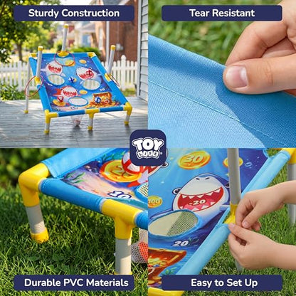 TOY Life 3 in 1 Sticky Bean Bag Ring Toss Games, Cornhole, Outdoor Toys for Kids Ages 4-8, Sports & Outdoor Play, Backyard Outside Toys, Family Lawn Yard Games Birthday Party, Gift for Boys