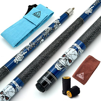 CUESOUL 58 inch 1/2 Maple Pool Cue Stick Kit-Rockin Series - color: G306, size: 21oz