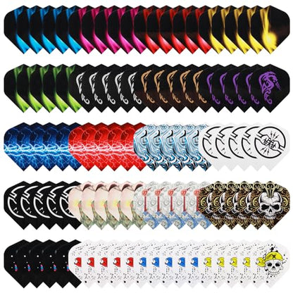 100PCS Dart Flights 20 Sets Dart Standard Flights Replacement Feather Tail Wing Dart Accessories