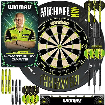 WINMAU Michael Van Gerwen MvG Sets Available with Dartboards, Cabinets, Surrounds, Darts and Accessories