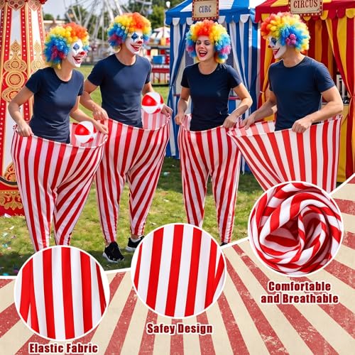 11 Pcs Granny Pants Yard Game Giant Carnival Games Set with Red and White Bouncy Balls & Air Pumps Funny Outdoor Indoor Lawn Party Games for Adults Family Backyard Festival Activities