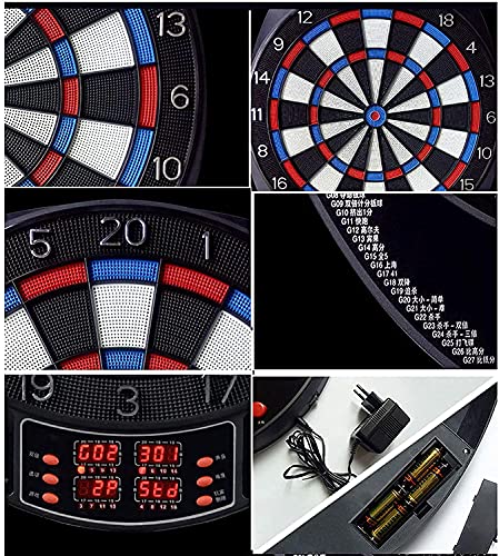 Electronic Dart Board, Electronic Soft Tip Dart Board, Electronic Dartboard Game Set, Dart Target with LCD Scoring Screen, 6 Soft Darts