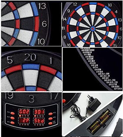 Electronic Dart Board, Electronic Soft Tip Dart Board, Electronic Dartboard Game Set, Dart Target with LCD Scoring Screen, 6 Soft Darts