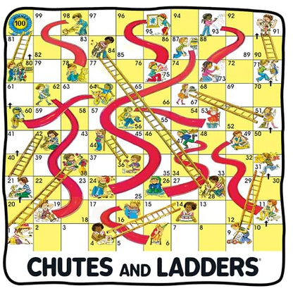 Chutes & Ladders Blanket | Chutes & Ladders Game Board | Giant Chutes and Ladders Throw Blanket Board Game | 60" X 60" | Officially Licensed