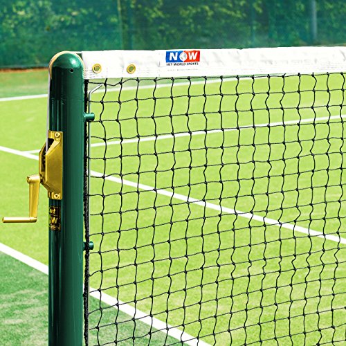 VERMONT Tennis Net – Championship Quality, Heavy-Duty HDPE | 42ft Doubles or 33ft Singles | 4 Thickness Options (2mm–3.5mm) - size: 2mm Doubles (42ft), style: Double Loop
