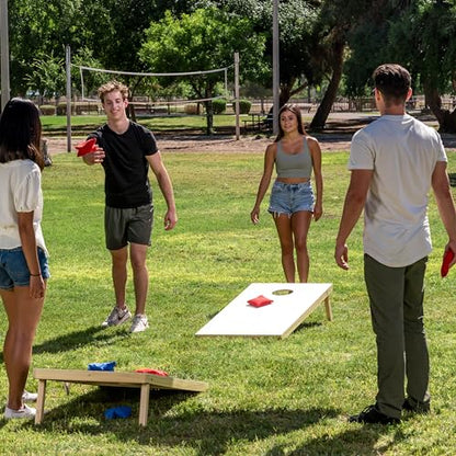 JOYIN 16 Cornhole Bean Bags for Tossing (4.7” x 4.7”), Durable Nylon All-Weather Game, Includes 15 Bean Bags and a Carry Bag, Cornhole Game Set, Party Supplies for Kids & Adults - size: one size fit all (Pack of 2)