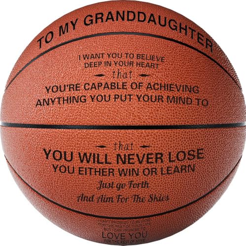 KAAYEE Engraved Basketball for Grandson, Engraved Basketball for Son from Mom Dad, Personalized 29.5" Basketballs Gifts, Custom Christmas Birthday Graduation Back to School Gift for Son from Mom Dad - color: to Granddaughter