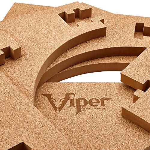 Viper Wall Defender III Cork Dartboard Surround, Reversible Cork Dart Board Wall Protector for 17.75 and 18 Inch Sisal Bristle Dartboards, 8.2 Sq Ft, Tan