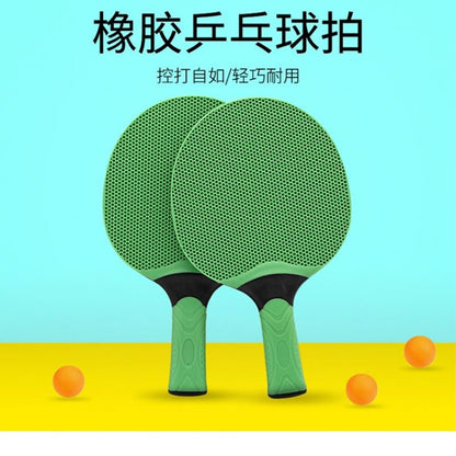 Table Tennis Bat Rubber Integrated Straight Handed Cross - color: Gray