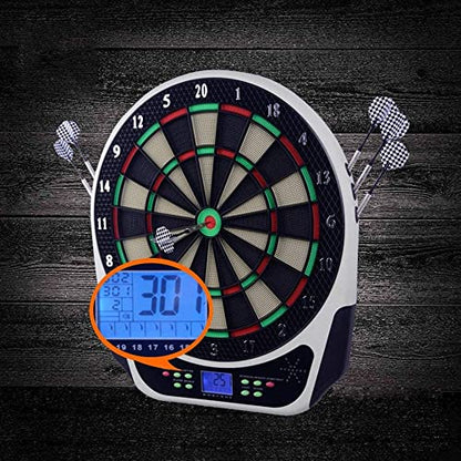 Electronic Dartboard，Dartboard Set LCD Display with 6 Soft Tip Darts，Professional Dart Board for Adults Party, Family and Office Leisure Sport, Gifts