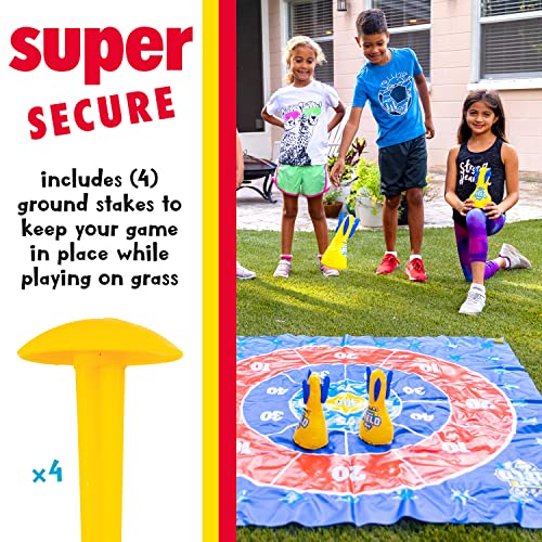 Franklin Sports Toss N Flip Darts - Indoor and Outdoor Game for Kids - Yard Toss Game with Inflatable Red + Blue Darts Included