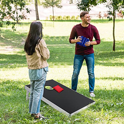 ZENY Cornhole Set 3x2 ft, Portable Corn Hole Boards, Outdoor Backyard Game for Adult Family, Foldable Aluminum Cornhole Boards