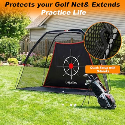 Gagalileo Golf Target Cloth: Protective Net Portable Easy Setup with S-Hooks & Ropes Indoor Outdoor Practice All Golfers Training Accuracy for Backyard Garage - size: 5.7x4.7x2.7FT