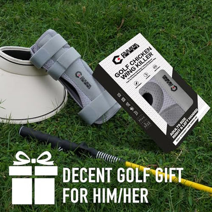 GAIARENA Golf Training Aid Straight Arm Elbow Brace Swing Trainer, Straight Away Swing Trainer Aid to Eliminate Chicken Wing Swing Golf Accessories Practice Equipment Gifts for Men Women Beginner - color: Gray