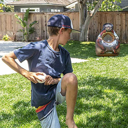 GoSports Inflataman Baseball Toss Challenge - Inflatable Catcher Strike Zone Pitching Game