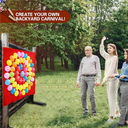 Balloon Dart Board, Carnival Fair Balloon Pop Game, Balloon Dart Game Board Set with 2 Darts & 500 Balloons, Classic Target Game for Birthday Parties, Carnivals