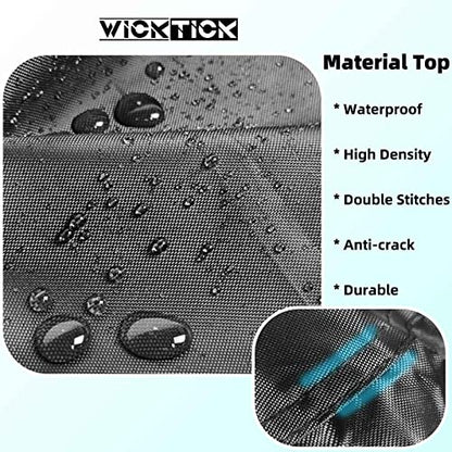 WICKTICK Waterproof Cover for Keter Pacific Cool Bar Outdoor Patio Furniture and Hot Tub Side Table with 7.5 Gallon Beer and Wine Cooler, Outdoor Round Pool Side End Table Cover (21” Dia x 23” H)