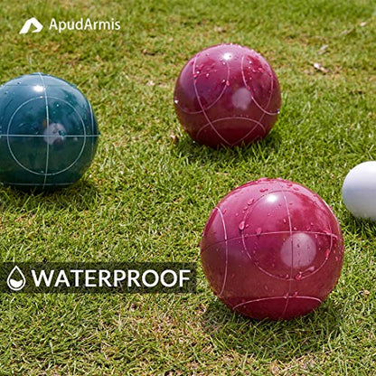 ApudArmis White Bocce Pallino Balls Replacement - Including Measuring Rope - size: 40mm