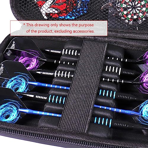CyeeLife - Dart Case for 6 Darts Soft Darts and Steel Darts, Dart Case Carry Bag Accessories