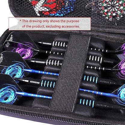 CyeeLife - Dart Case for 6 Darts Soft Darts and Steel Darts, Dart Case Carry Bag Accessories
