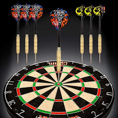 ONE80 Vapor 180 Bristle Dartboard Staple Free Bullseye Steeltip Darts Extra Flights - style: with 12 Steeltip Darts