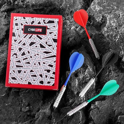 CyeeLife Plastic Tip Darts,12pcs Soft Darts Set with 100 Plastic Tips for Electronic Dartboard