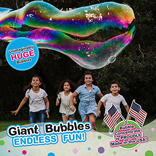 WOWMAZING Giant Bubble Kit – Family Pack (14-Piece Set) with Big Bubble Wand and Solution Concentrate (Makes 3 Gallons of Large Bubbles) | Best Value for Family Fun - style: Kit-Family Pack