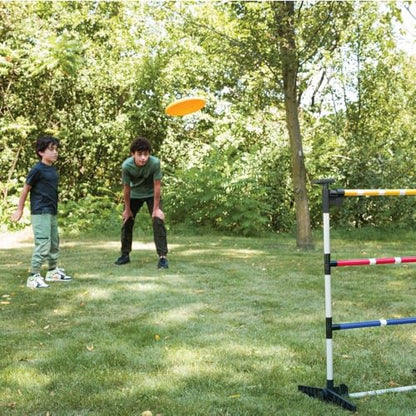 3 in 1 Outdoor Game Combo Set, Bean Bag Toss & Ladderball & Bottle Smash Game, Foldable Portable Backyard Game Set