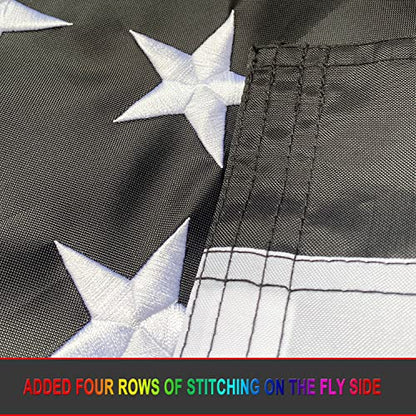 Heavy Duty American Thin Blue Line Police&Thin Red Line Firefighter Flag 3x5 FtLongest Lasting Oxford Nylon 210D | Embroidered Stars | Four Rows Stitching Fly Ends|Honoring Law Enforcement Officers - color: Red-Blue American