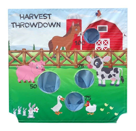 TentandTable Replacement Air Frame Game Panel | Ball and Bean Bag Toss Panel with Net | Use with Air Frame Game | for Backyards, Carnivals, Schools, Birthday Parties - color: Harvest Throwdown