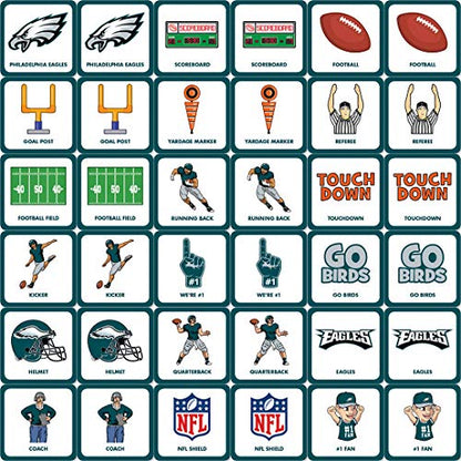 MasterPieces Sports Games - Philadelphia Eagles NFL Matching Game - Game for Kids and Family - Laugh and Learn - style: Philadelphia Eagles