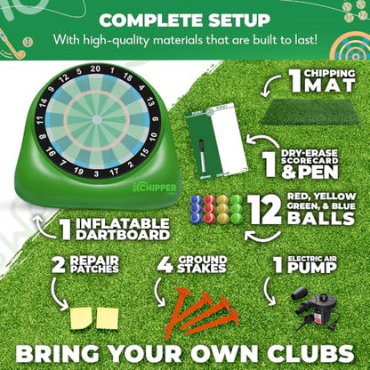 Swooc Games® - Bull Chipper™ | Giant Golf Darts with 10+ Golf Games | Backyard Game with Air Pump | Yard Game for Adults | Giant Outdoor Fun for Adults and Family | Outside Activity - Golf Chipper - size: Giant - 6ft