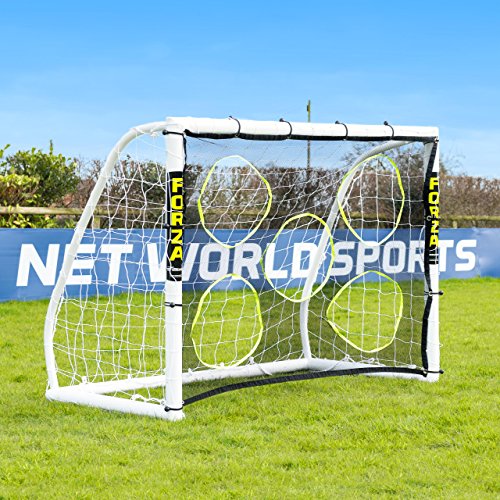 FORZA Match Soccer Goal [7 Sizes] | The World’s #1 Junior Goals! | 100% UK-Made, 2 Min Setup, Unbreakable Goalpost + Target Bundle - Buy FORZA, Play Forever! - size: 5ft x 4ft, style: Goal + Target Sheet