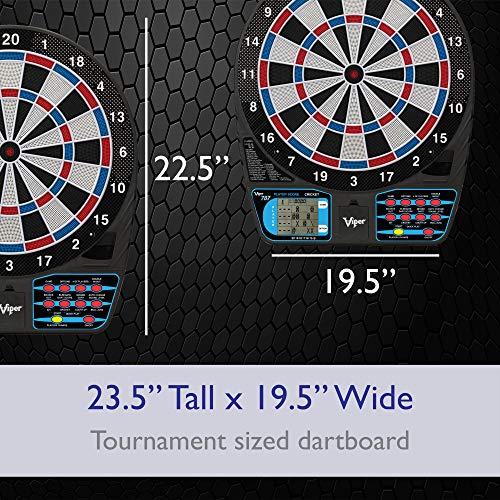 Viper 787 Electronic Dartboard, Ultra Thin Spider for Increased Scoring Area, Free Floating Segments, Locking Segment Holes for Fewer Bounceouts, Automatic Scoring