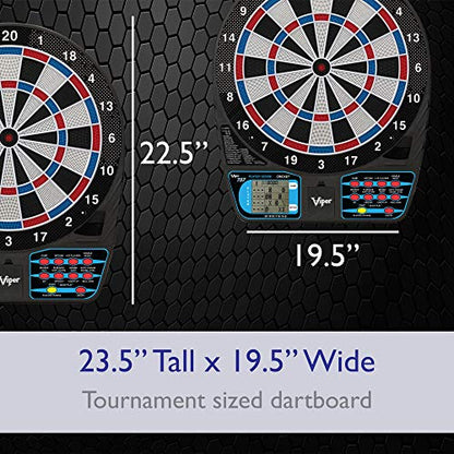 Viper 787 Electronic Dartboard, Ultra Thin Spider for Increased Scoring Area, Free Floating Segments, Locking Segment Holes for Fewer Bounceouts, Automatic Scoring