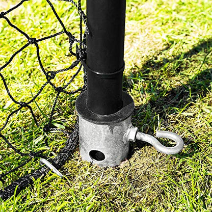 Stop that Ball™ Backstop Net Systems | Multi-Sport Ball Stop Net & Posts | Pop-Up, Freestanding & Socketed Options [7 Sizes] - size: 30ft, style: Socketed