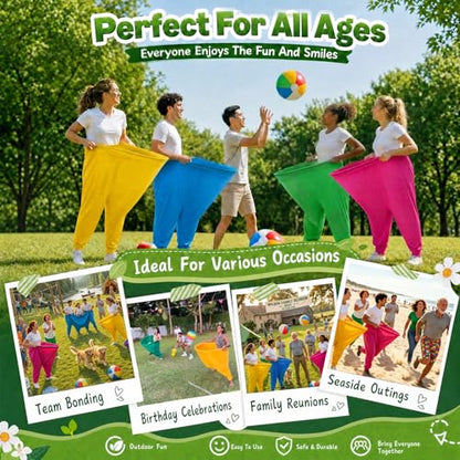 Granny Pants Yard Game, Granny Pants Outdoor Party Game Granny Pants Outdoor Game with Bouncy Balls and Pump Fun Family Reunion & Adult Yard Games for Groups - color: yellow+green