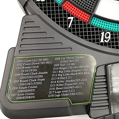 Electronic Dart Board, Professtional Automatic Scoring Electronic Darts Boards Adults Target Safety Leisure Entertainment with 6 Darts + 18 Tips