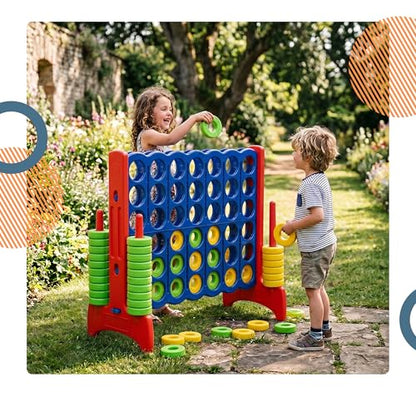 Relaxdays Four XXL victories for outdoor, children and adults, (H x W x D): 110 x 120 x 55 cm, four in one row, with bag, blue/red - color: With Bag