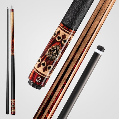 Z Wave Carbon Pool Cue – 29” Carbon Shaft, 12.5mm Hybrid Conical Taper, Low Deflection, Microfiber Tip