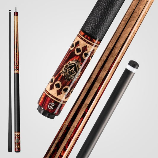 Z Wave Carbon Pool Cue – 29” Carbon Shaft, 12.5mm Hybrid Conical Taper, Low Deflection, Microfiber Tip