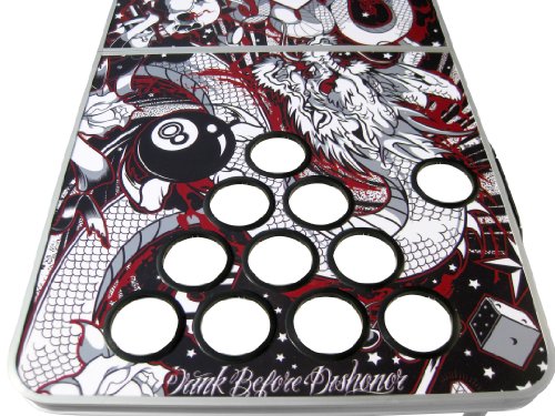 Tattoo Portable Beer Pong Table with Holes