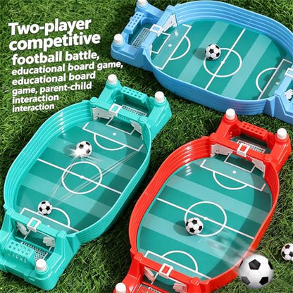 Tabletop Foosball Game, Easy Assembly Desktop Soccer Board for Two Players, Portable Football for Family Night - color: Green