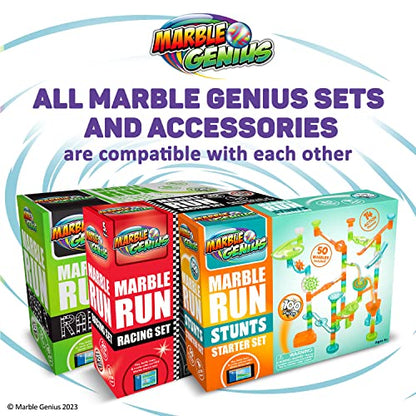 Marble Genius Jumps & Swings, 8pcs Marble Run Accessory Set for Kids Ages 4+, Fun Ultimate Marble Track Race Add-on Kit for Teens STEM