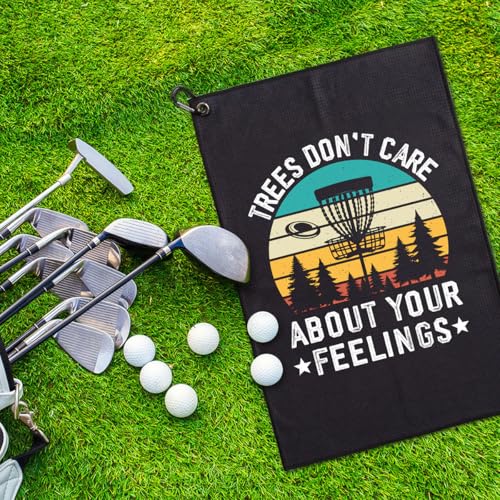 Trees Don T Care About Your Feelings Printed Microfiber Golf Towel, Funny Frisbee Golfing Towels, Golfer Bags Accessories Gifts for Men Frisbee Fan Golf Lover Dad Grandpa Uncle Brother Friend - color: Multicolor067