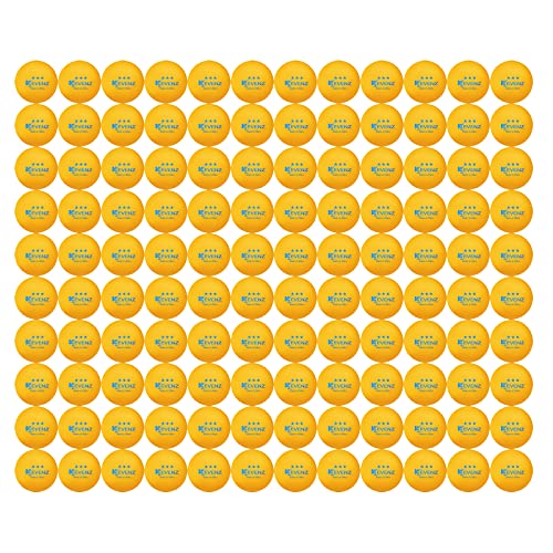KEVENZ 120 Pack Ping Pong Balls, 3 Star Advanced Table Tennis Balls, Bulk Outdoor and Indoor Ping-Pong Ball for Training, Competition and More, Orange