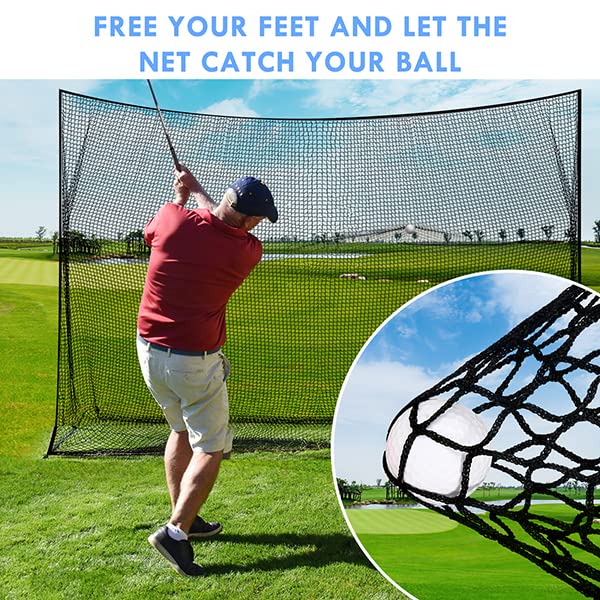 Amazgolf Golf Net,10Ft,15Ft,20Ft,25Ft, 30Ft, 40Ft Golf Practice Net,Sports Practice Barrier Net, Heavy Duty Ball Netting Golf Hitting Net, DIY Ball Net,Baseball Net Hockey Net and Chipping Net - size: 10*20ft