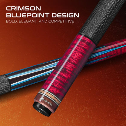 RHINO Must Carbon Fiber Pool Cue, Super Low Deflection Shaft 30”, 3/8-8 Joint, Nishiki Japan Tip 11.8mm/12.5mm, Professional Billiards Cue - size: 12.5 mm