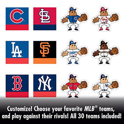 MLB Slammin' Sluggers Magnetic Baseball Tabletop Game – 2-Player Board Game with 20" x 20" Field, Scoreboard, Stickers and Manual Pitching Control